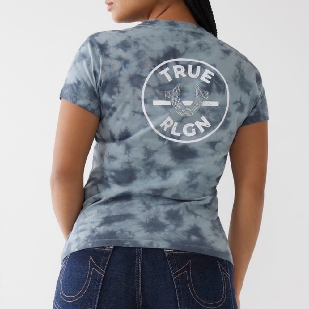 Women’s True Religion Tie Dye Crystal Logo T-Shirt